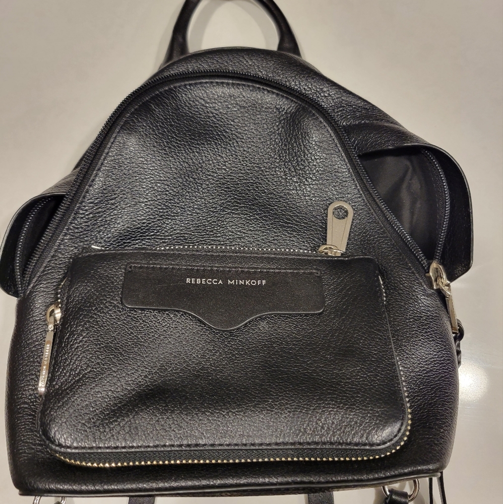 Rebecca minkoff Emma mini black leather backpack